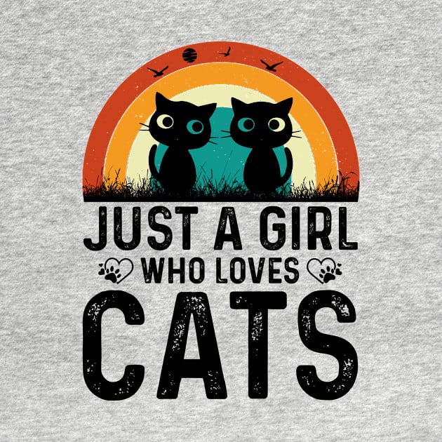 just a girl who loves cats t shirt by rissander